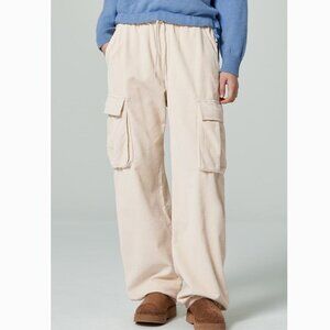 Kooding x 8seconds Corduroy Wide Cargo Pants Ivory Size Medium